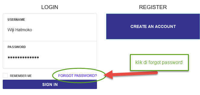 Bantuan Pendaftaran 13 Forget Password