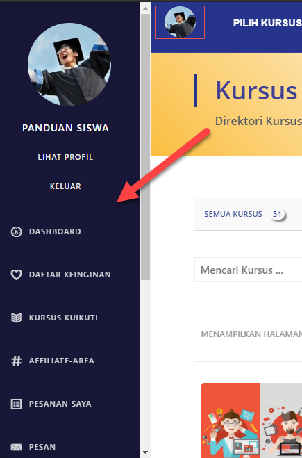 Selamat Datang Member Cipta Cendekia 4 Menu Profil